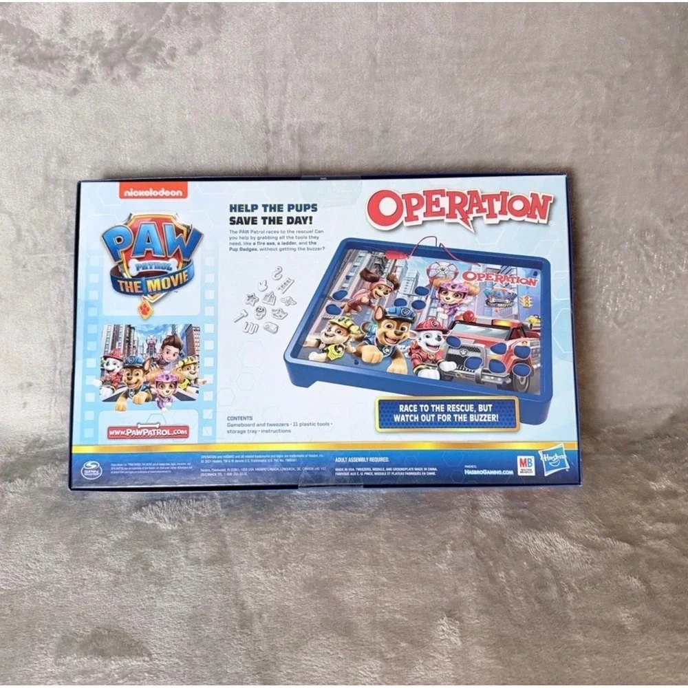 New Hasbro Operation Board Game Kids Toys Paw Patrol Fun Family Activity Puzzle